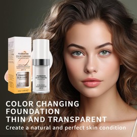 Foundation Colour Changing Corrects Skin Tone, Moisturises, SPF 15, Colour-Changing Foundation for Mature Skin, Suitable for Many Skin Tones, Foundation Make-Up 30 ml