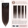 SEGOHAIR 8 PCS Hair Extensions Clip in Real Human Hair,