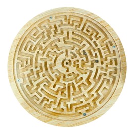 Round Wooden Labyrinth Board Game,Marble Maze for Education and Fun Strategy Game,Brain Teasers Puzzle Toy Gifts for Kids Teens Adults