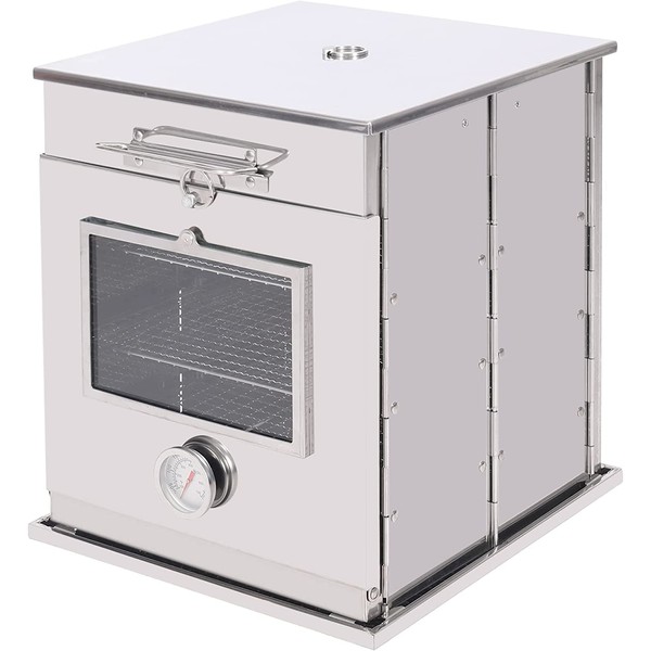 REDCAMP 14"H Foldable Camping Oven with 3 Tier Grill, Stainless