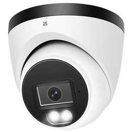 MWRCTV 4K 8MP Security Audio Dome Camera Smart Dual Lights PoE Turret IP Camera Outdoor Indoor,2.8mm Wide Angle Lens,AI Human Detection,Color Night Vision,Built-in Mic,Metal Case,IP67 Waterproof