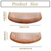 2 Pcs Natural Sandalwood Hair Combs,Semi Circular Wooden Comb,Walnut Wood