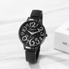Women's Watch, Large Dial, Cute, Waterproof: Number, Analog Display, Elastic