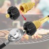 Joywayus Solid Brass QCC1 Nut Propane Gas Fitting with 1/4"