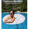Inflatable Swimming Hoop, Star Clear Sky Rainbow Sequins Swimming Ring,