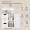 Yaheetech Bathroom Floor Cabinet Wooden Storage Organizer with 1 Door