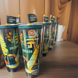 Starbucks Oregon Discovery Series - Venti 24oz Cold Cup Travel Tumbler - New NWT