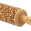 Cooky Roller Floral Decorative Rolling Pin - Baking Roll -