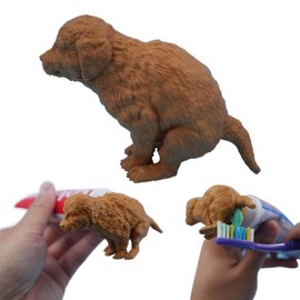 2pcs Pooping Toothpaste Dispenser – Funny Golden Retriever Puppy Poop Toothpaste Topper, Gag Gift for Dog Lovers & Pranksters, Fits 0.6-inch Toothpaste Tube Opening - QTY: 1PCS