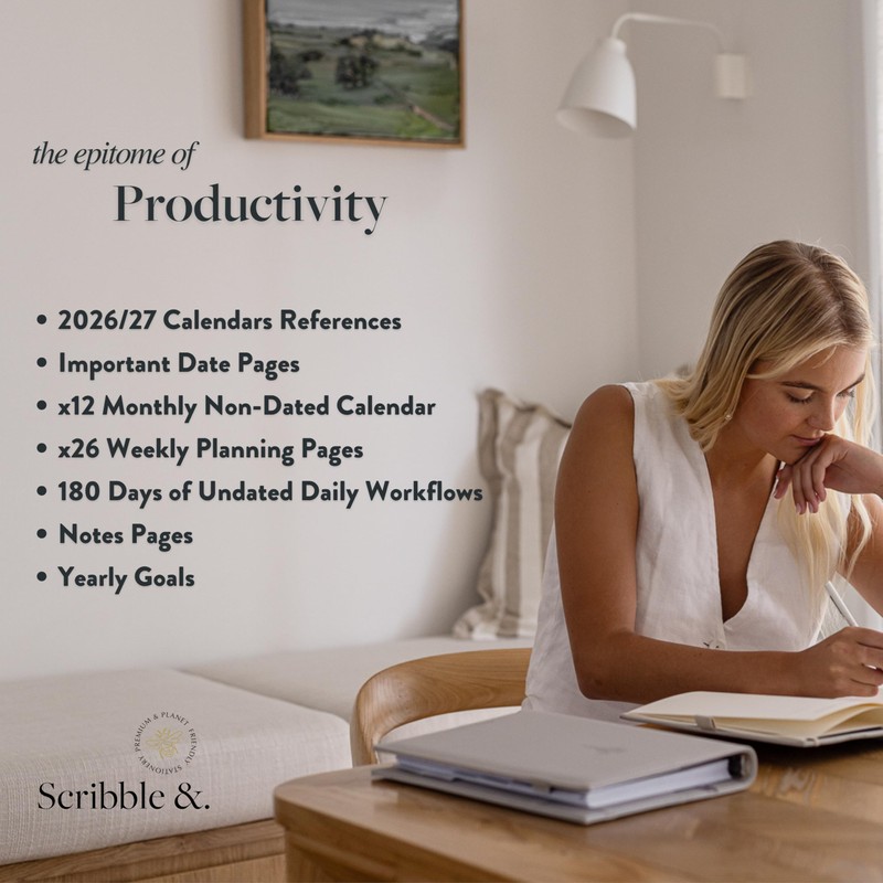Scribble & Dot® A Daily Planner, Weekly and Monthly layouts