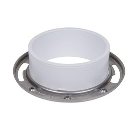 Oatey 43499 4-Inch PVC Closet Flange Without Test Cap with Stainless Steel Ring, 4-Inch