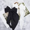 WENSIDUO 2 Pcs Silky Satin Bow Hair Clips, Black White