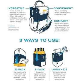 Kanga Insulated Cooler Bag - Soft Cooler Bag - 6 or 12 Can Beer and Seltzer Drink Cooler - Insulated Leak Proof and Durability Tested - Kanga Pouch Cooler