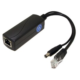 REVODATA PoE Splitter Gigabit 12V/2A, DC 5.5*2.5mm Plug Compatible with DC 5.5*2.1mm, PoE to DC 12V/2A Output, Gigabit Ethernet Comply IEEE802.3af/at, Plug and Play