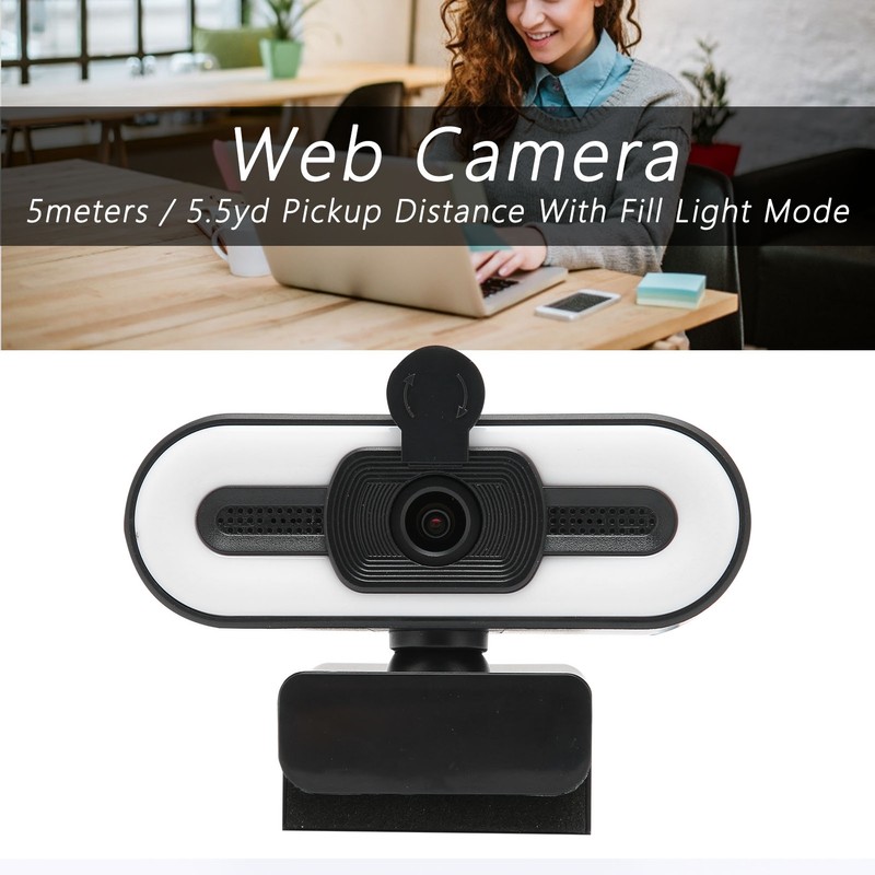 Webcam USB2.0 1080P HD 30FPS High Resolution LED Light PC