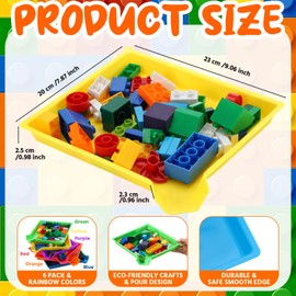 Reallnaive 6 Pcs Multicolor Plastic Sorting Funnel Trays Quick Sorting Activity Serving Tray Stackable Funnel Plate Activity Craft Organizer for Back to School Classroom DIY Projects Organizing Supply