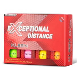 KLEEN 2-Piece Exceptional Distance Golf Balls,One Dozen(12 Balls) Colors Gift Set