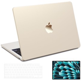 B BELK Compatible with 2024 MacBook Air 15 inch Case, [Same as Bare] New MacBook Air 15 M3 M2 Case Model A3114 A2941 2023, Sturdy Protective Laptop Hard Shell + Screen&Keyboard Cover, Starlight Clear