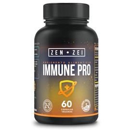 ZEN•ZEI | IMMUNE PRO | Científicamente Formulado con 6 Ingredientes para Aumentar, Reforzar y Mantener - Con Echinacea, Zinc, Vitamina C, Jengibre, Ajo y Orégano | ULTRA-PREMIUM