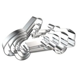 QAAQS Convertible Car Cookie Cutters Shapes Set Assorted Sizes - 5 inch, 4 inch, 3 inch, 2 inch - Sports Racing Car Vehicle Cookie Cutter Mold - Stainless Steel