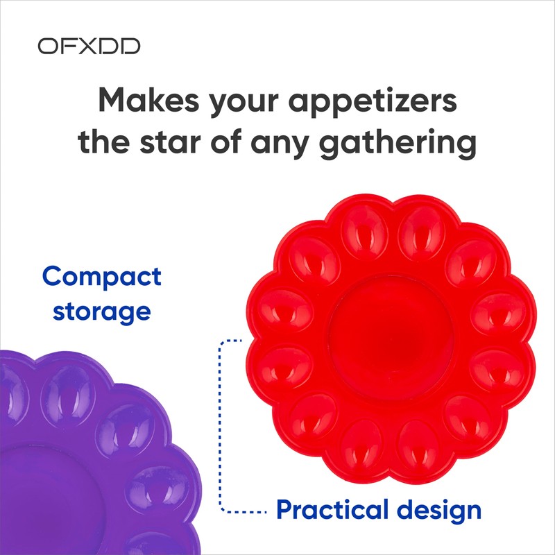 OFXDD Deviled Tray for Eggs - Plastic Egg Serving Platter