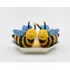 Appletree 2-Inch Ceramic Bee Salt and Pepper with Honeycombed Tray,
