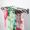 mDesign Steel Wall Mount Accordion Expandable Retractable Clothes Air Drying