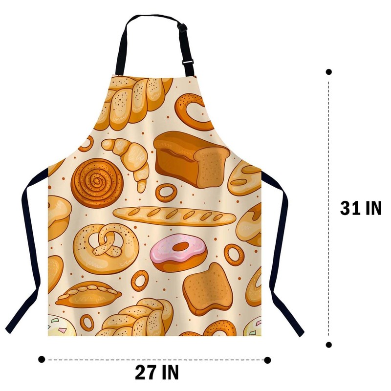 BGBDEIA Different Bread Kitchen Apron for Women Men, Adjustable Apron