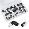 Hamineler 24 PCS Pneumatic Straight Plastic Connectors, 1/8inch NPT Thread