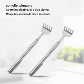 Rascador de Espalda Telescópico de Acero Inoxidable (Pack de 10) TOPINCN