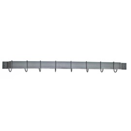 30" Black Bar Rack with 8 Black Hooks