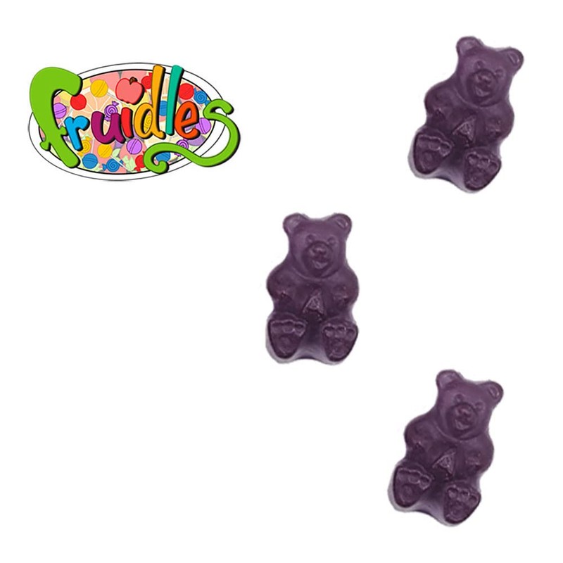Fruidles Grape Gummi Bears Candy, Fruit Flavors Gummies, Allergy Friendly,