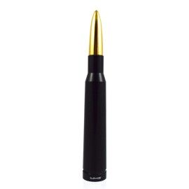 VMS RACING Anti-Theft Black With 24K Gold Tip 50 Caliber Bullet Antenna For 07 19 GMC Chevy