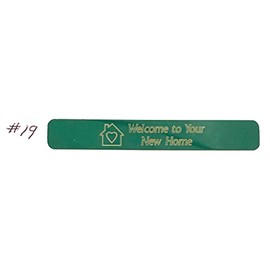 Longaberger Basket Tag #19 - Welcome to Your New Home (Green)