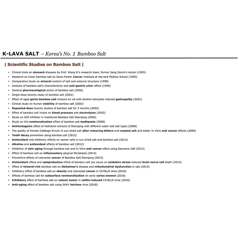 K-LAVA SALT—Korea's No.1 Bamboo Salt—Original 9x, Crystal, 2.47 Ounce