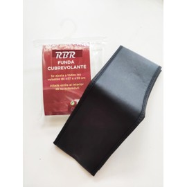 RBR Universal Steering Wheel Cover, Flexible, Flat and Adjustable, Non-Slip Design, Size 37-39 cm Diameter, Universal Steering Wheel Cover, Car Accessories for Interior Modification - Black