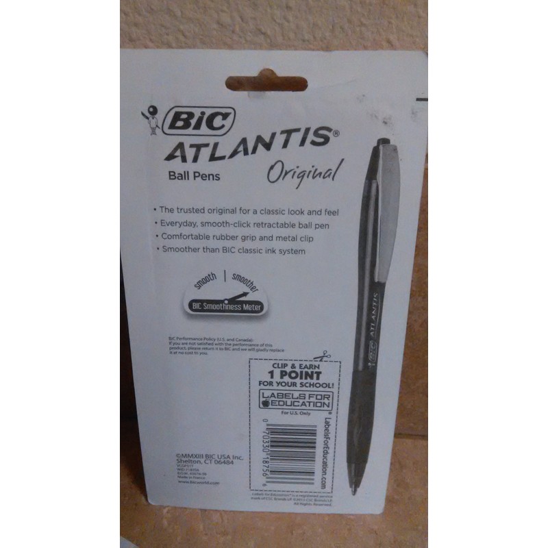 Bic Atlantis 5-pack the Original Medium Assorted Ink Ballpoint Pens