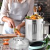 ENLOY Compost Bin for Kitchen Countertop, 1.3 Gallon Stainless Steel