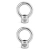 QWORK Lifting Eye Nut, 4 Pack, 1/2" UNC Marine Grade