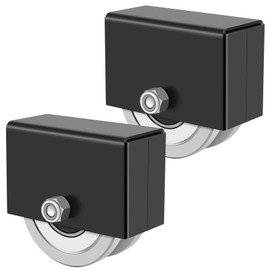 Tatuo 2 Sets 4''V-Groove Slide Gate Wheel with Welded Bracket Box Heavy Duty Sliding Inverted Track Gates Rollers 1-13/16 Width Sliding Rolling Wheels up to 3000 Lbs Capacity, Dual Sealed Bearing