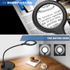 Delixike Magnifying Glass with Light and Stand,5X Dimmable Magnifying Lamp,Hands