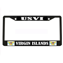 USVI Virgin Style Heavy Duty Metal License Plate Frame Auto License Plate Frame/Car Accessories
