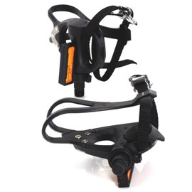 XLC PD-R01 Road 9/16" Platform Bike Pedals with Toe Strap