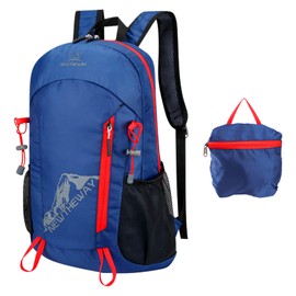 20L Lightweight Foldable Backpack Packable Backpack Portable Foldable Backpacks Waterproof Multifunctional Casual Camping Ultralight Backpack Outdoor Mountaineering Hiking Lightweight Daypack, blue
