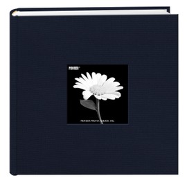 Fabric Frame Cover Photo Album 200 Pockets Hold 4x6 Photos, Royal Navy
