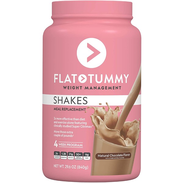 Flat Tummy, Meal Replacement Shake, Chocolate, 29.6 Ounce
