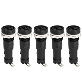 SING F LTD 5PCS Panel Mount Fuse Holder Compatible with 6.3x30mm Fuses 15A 250V AC Fuse Holder Socket for Security Equipment Household Appliances Smart Home