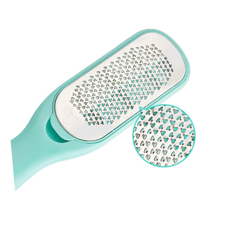Baluue 2 Pcs Stainless Steel Foot Peel Scrubber Pumice Brush