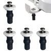 4 Pack Toilet Seat Hinge Bolt Screws Kit - Universal