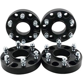DCVAMOUS 4PC Black 6x5.5 Hubcentric Wheel Spacers 1.25 Inch with 14x1.5 Studs Compatible with Chevy GMC 6 Lug 6x139.7 for 1999-2022 Silverado Sierra 1500 | 1988-2022 Suburban Yukon | 2019-2022 RAM1500